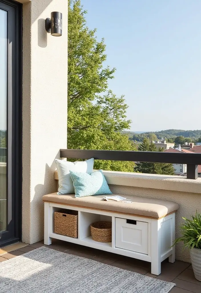 25 Balcony Decor Ideas Pinterest Users Are Saving Right Now 23 25 Balcony Decor Ideas Pinterest Users Are Saving Right Now - 24. Outdoor Storage Solutions