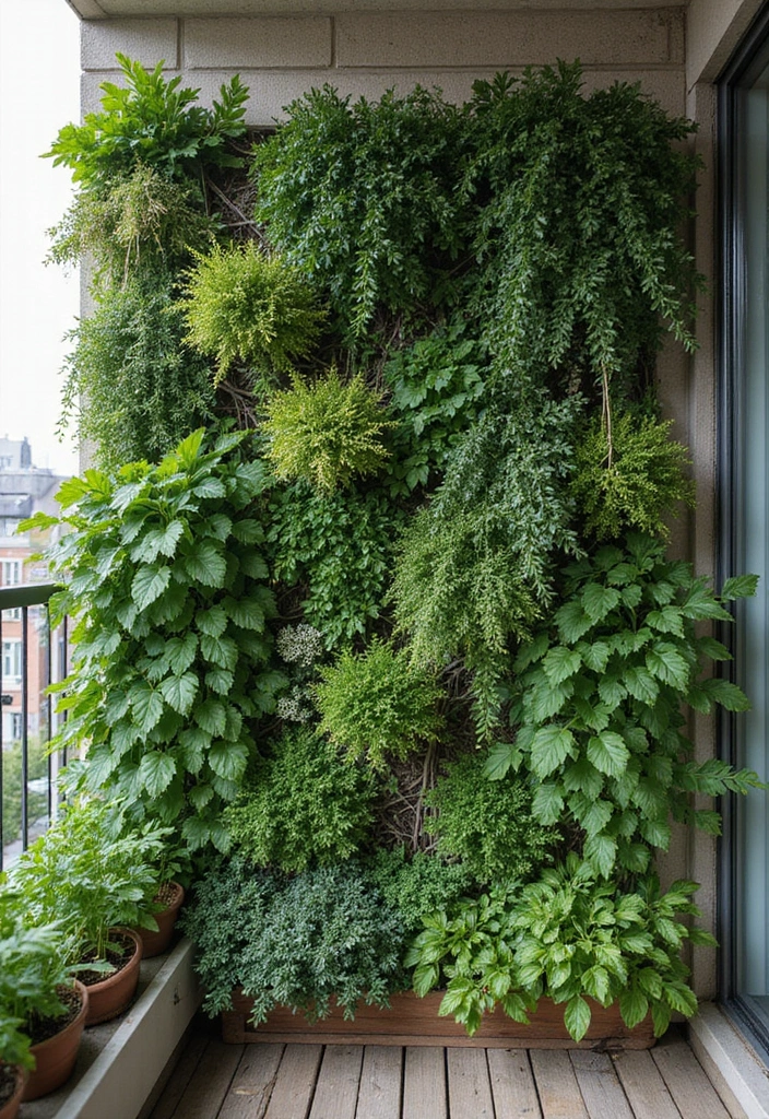 25 Balcony Decor Ideas Pinterest Users Are Saving Right Now 7 25 Balcony Decor Ideas Pinterest Users Are Saving Right Now - 7. Green Walls