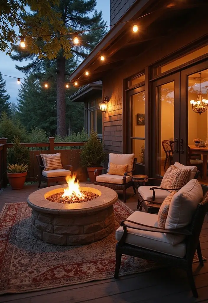 25 Balcony Design Inspirations You’ll Want to Copy - 11. Cozy Fire Nook