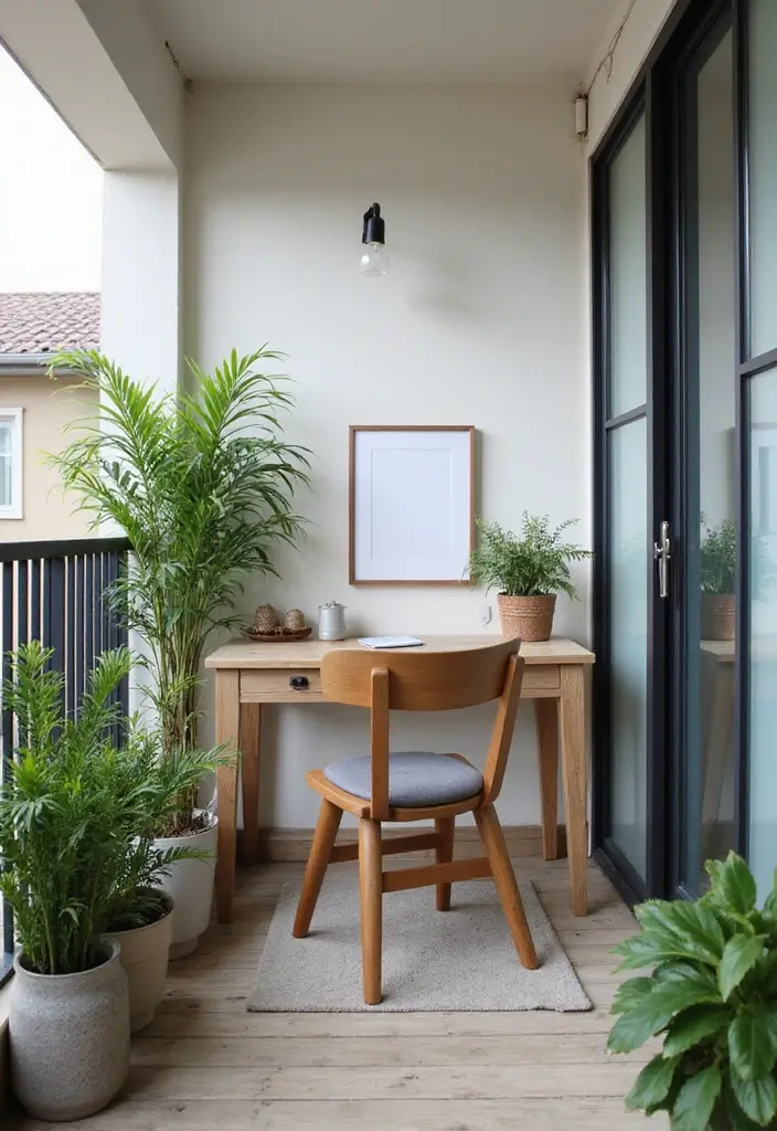 25 Balcony Design Inspirations You’ll Want to Copy - 17. Functional Workspace