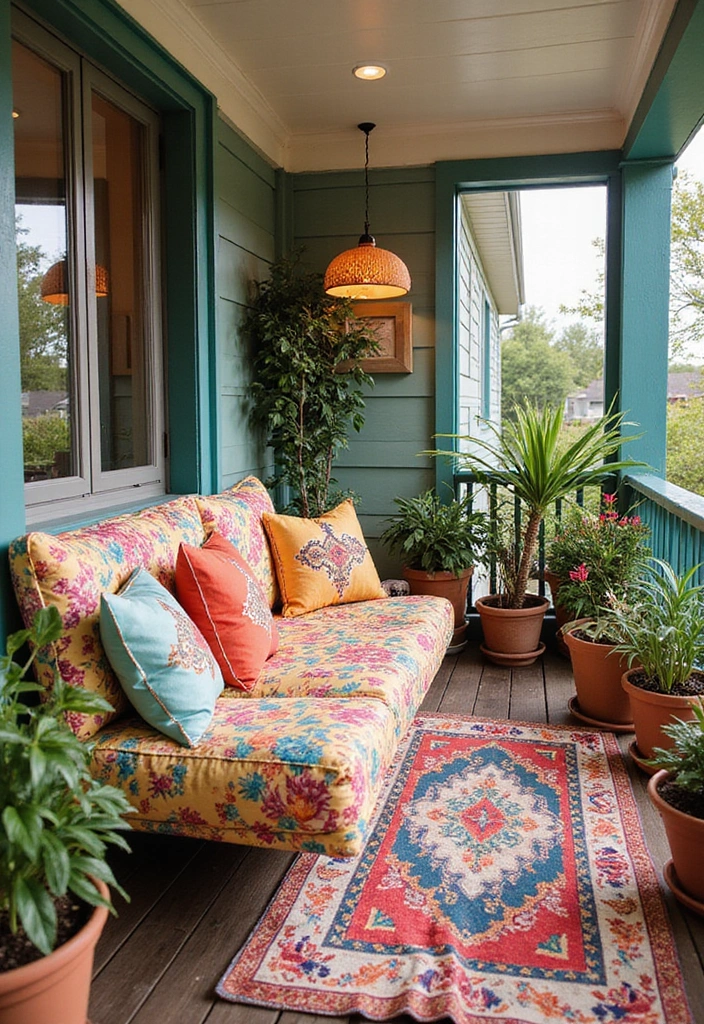 25 Balcony Design Inspirations You’ll Want to Copy - 19. Playful Patterns