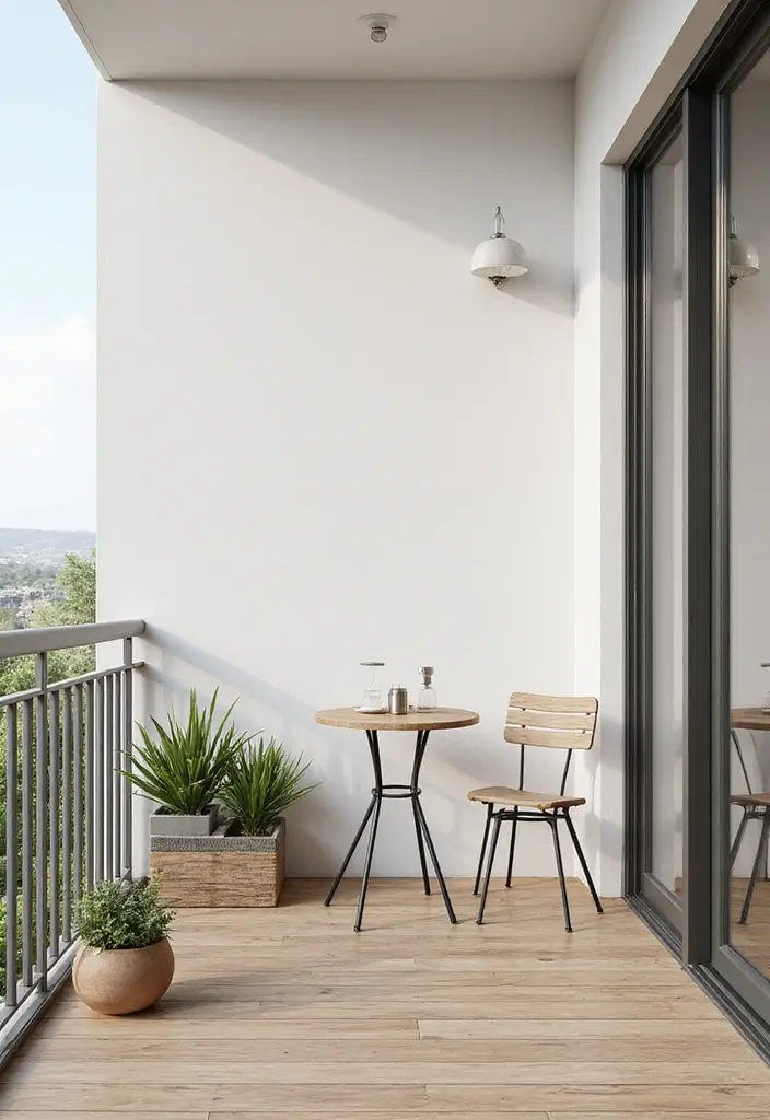 25 Balcony Design Inspirations You’ll Want to Copy - 2. Minimalist Charm