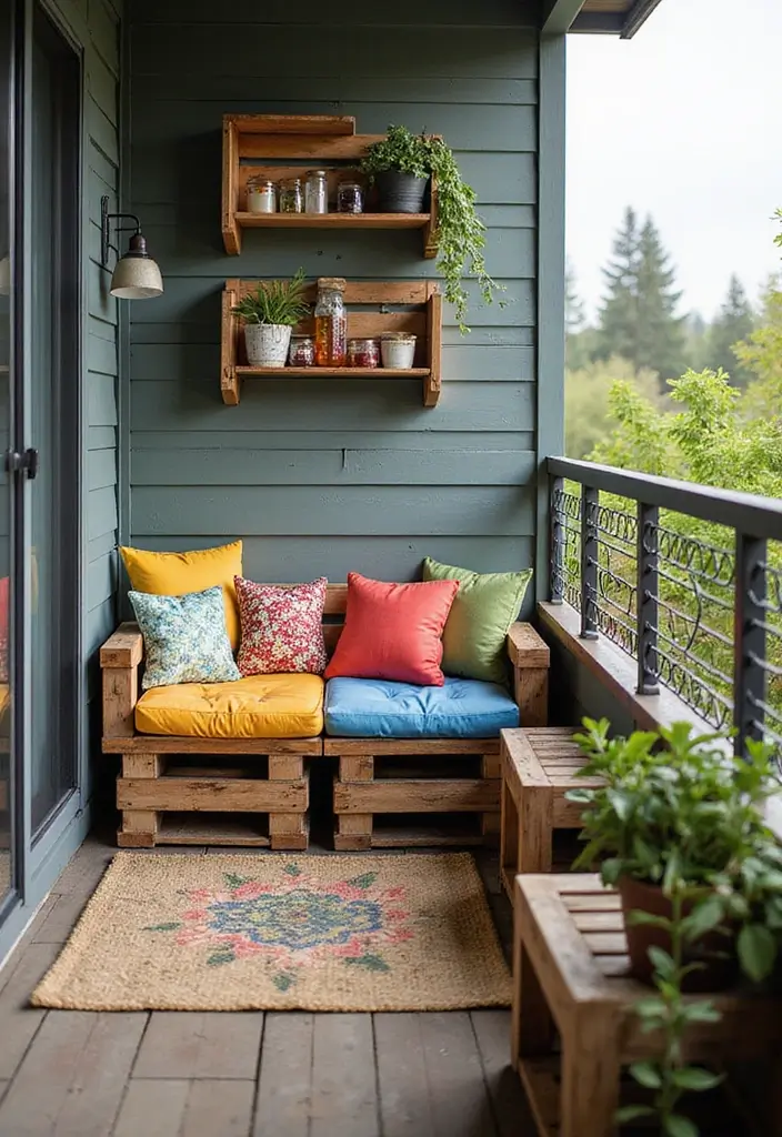 25 Balcony Design Inspirations You’ll Want to Copy - 25. Upcycled Wonderland