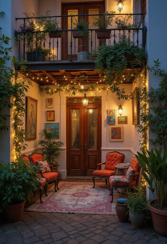25 Balcony Design Inspirations You’ll Want to Copy - 9. Artistic Flair