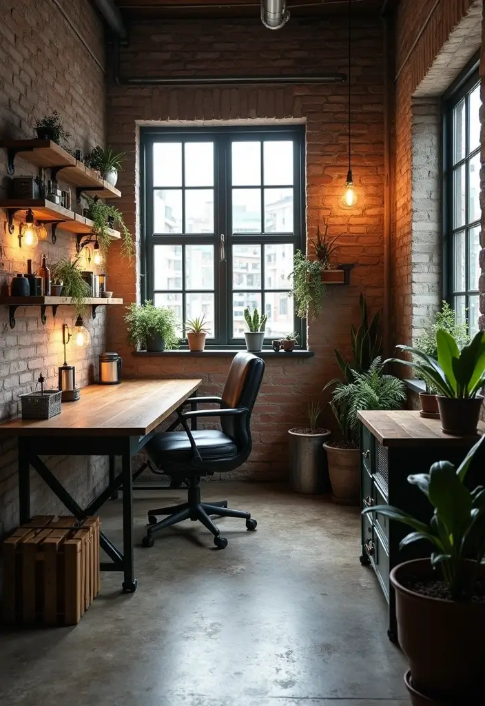 25 Balcony Office Ideas Perfect for Working with a View 13 25 Balcony Office Ideas Perfect for Working with a View - 13. Industrial Style Balcony Office