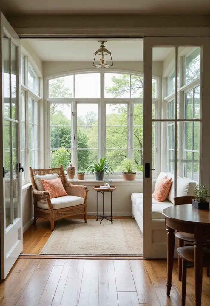25 Balcony Office Ideas Perfect for Working with a View 21 25 Balcony Office Ideas Perfect for Working with a View - 21. Sunroom-Style Balcony Office