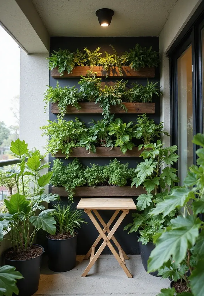 25 Balcony Office Ideas Perfect for Working with a View 3 25 Balcony Office Ideas Perfect for Working with a View - 3. Vertical Garden Office