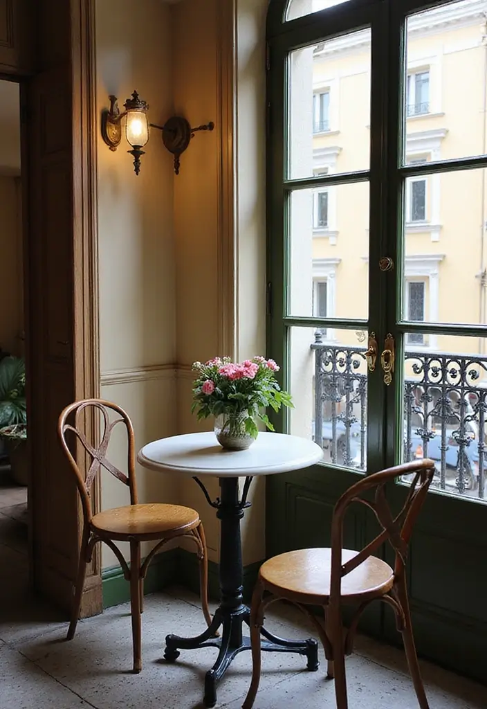 25 Balcony Office Ideas Perfect for Working with a View 9 25 Balcony Office Ideas Perfect for Working with a View - 9. European Bistro Style