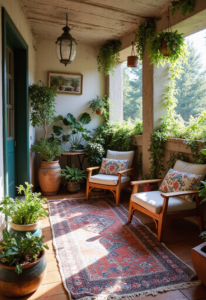 25 Balcony Terrace Design Ideas That Extend Living Spaces - 1. Bohemian Oasis