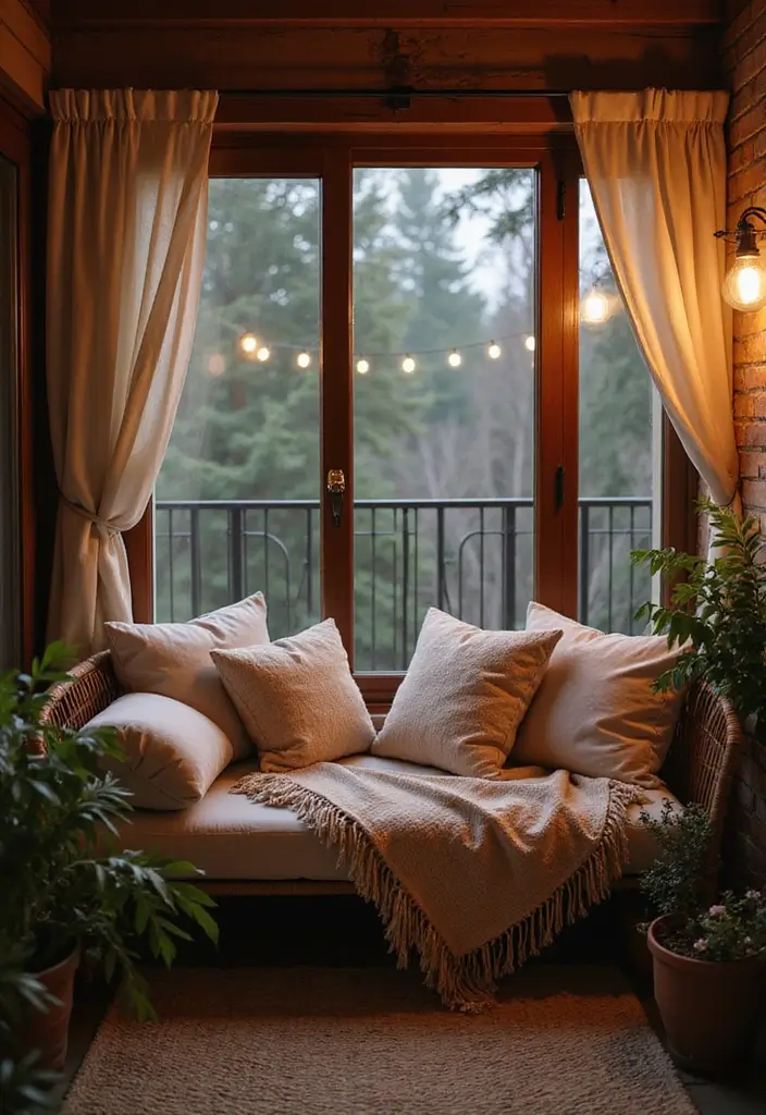25 Balcony Terrace Design Ideas That Extend Living Spaces - 11. Cozy Nook