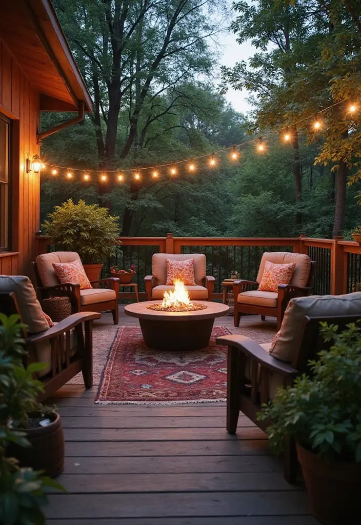 25 Balcony Terrace Design Ideas That Extend Living Spaces - 17. Fire Pit Retreat