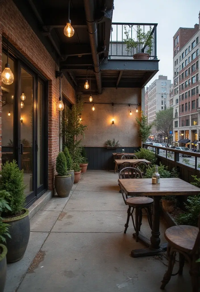 25 Balcony Terrace Design Ideas That Extend Living Spaces - 6. Industrial Chic