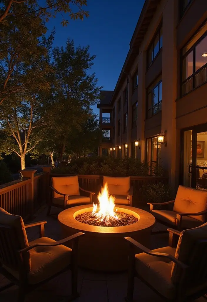 25 Bedroom with Balcony Ideas That Feel Romantic and Fresh 15 25 Bedroom with Balcony Ideas That Feel Romantic and Fresh - 15. Cozy Fire Pit