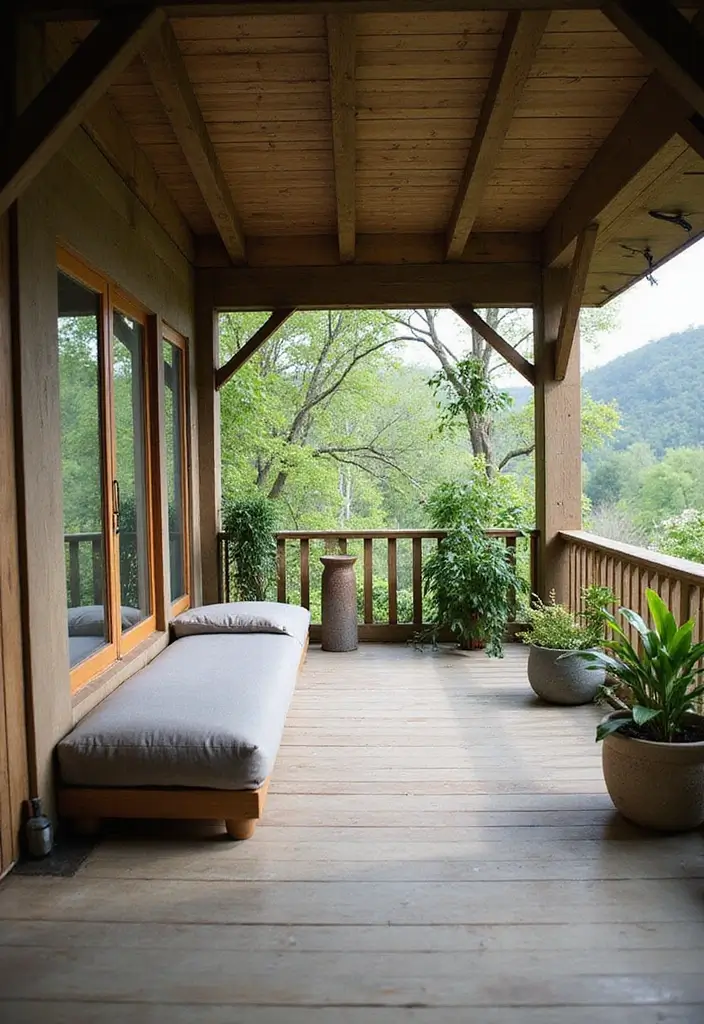 25 Covered Balcony Designs That Add Function and Style - 10. Zen Meditation Space