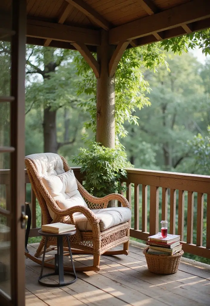 25 Covered Balcony Designs That Add Function and Style - 20. Cozy Reading Nook