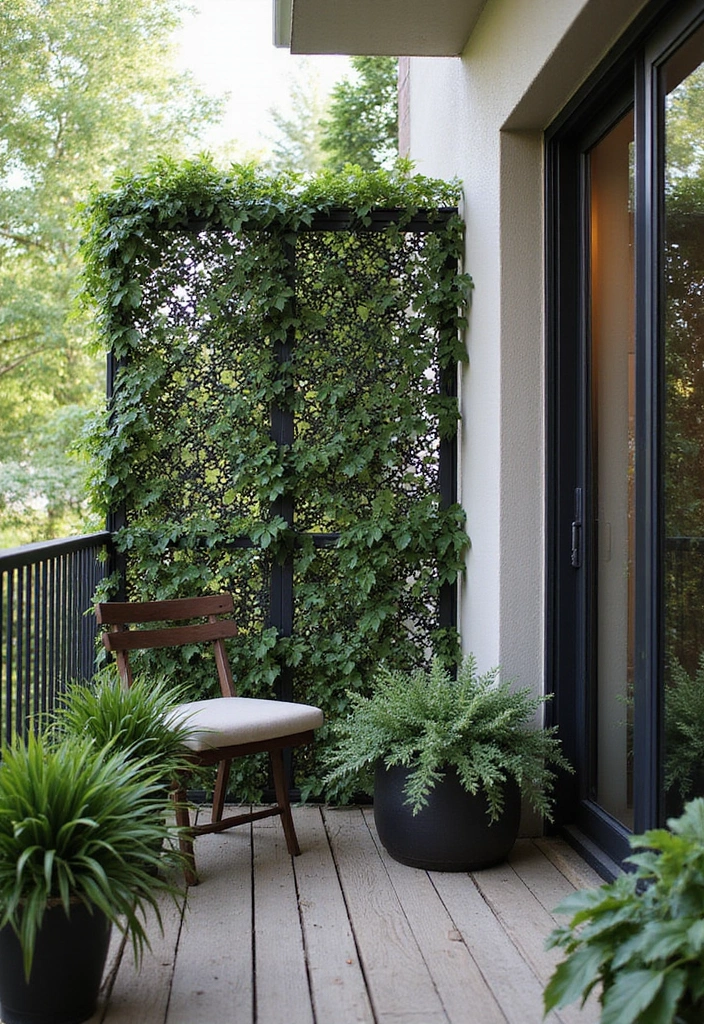 25 House Balcony Designs That Upgrade Your Home’s Look 14 25 House Balcony Designs That Upgrade Your Home’s Look - 14. Decorative Privacy Screens