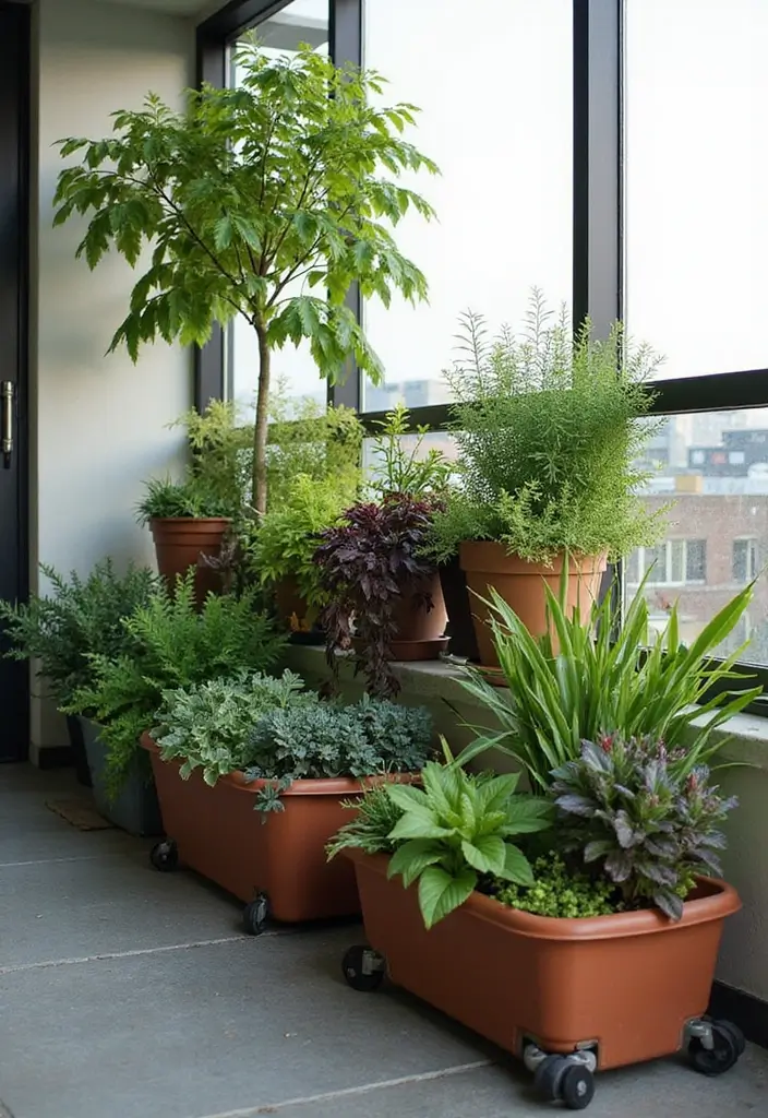 25 House Balcony Designs That Upgrade Your Home’s Look 19 25 House Balcony Designs That Upgrade Your Home’s Look - 19. Portable Garden