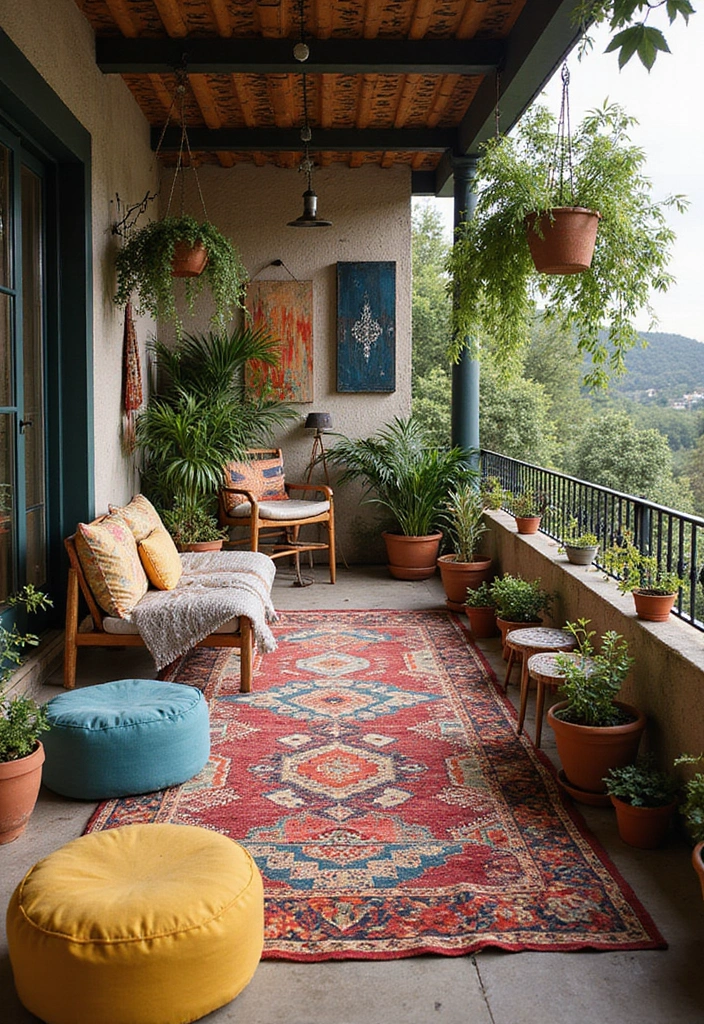25 House Balcony Designs That Upgrade Your Home’s Look 5 25 House Balcony Designs That Upgrade Your Home’s Look - 5. Bohemian Vibes