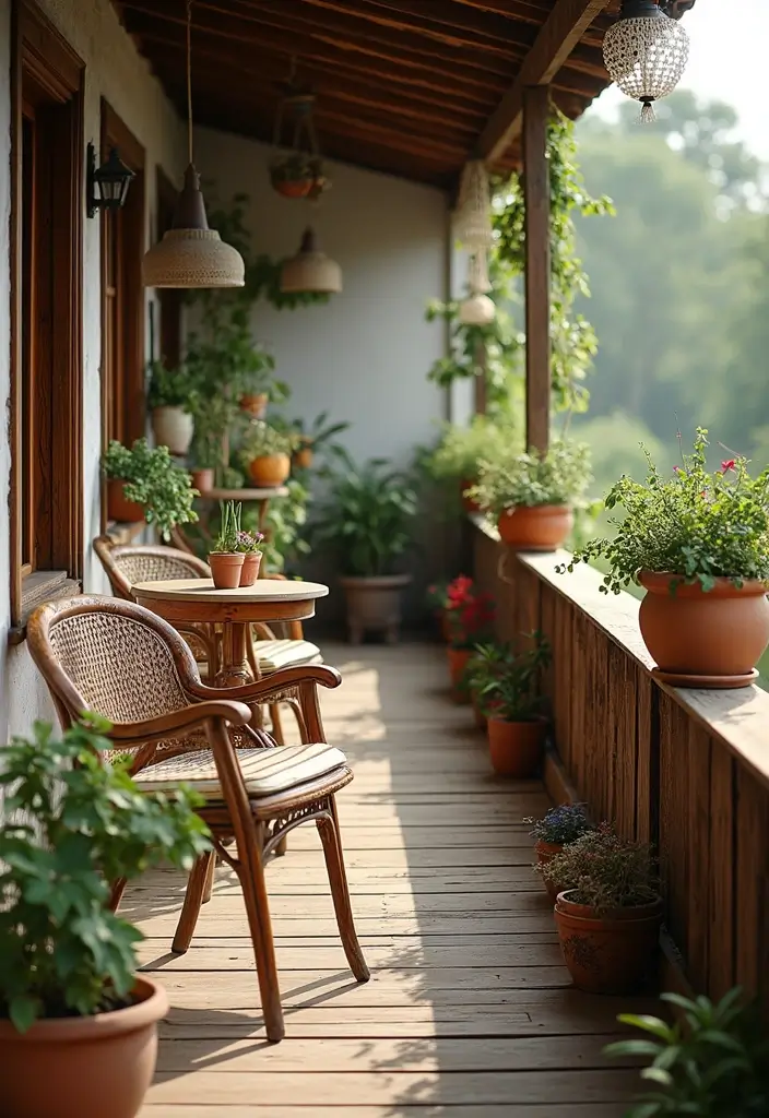 25 House Balcony Designs That Upgrade Your Home’s Look 6 25 House Balcony Designs That Upgrade Your Home’s Look - 6. Rustic Charm