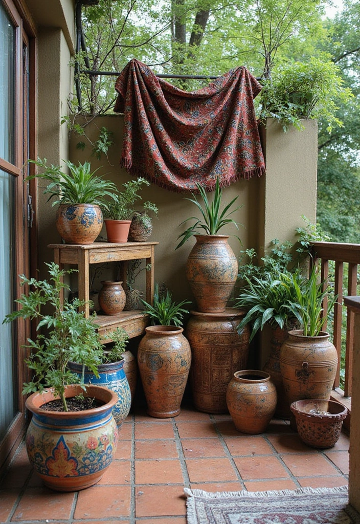 25 Indian Balcony Decor Ideas That Blend Tradition and Style 14 25 Indian Balcony Decor Ideas That Blend Tradition and Style - 14. Upcycled Decor for a Sustainable Touch