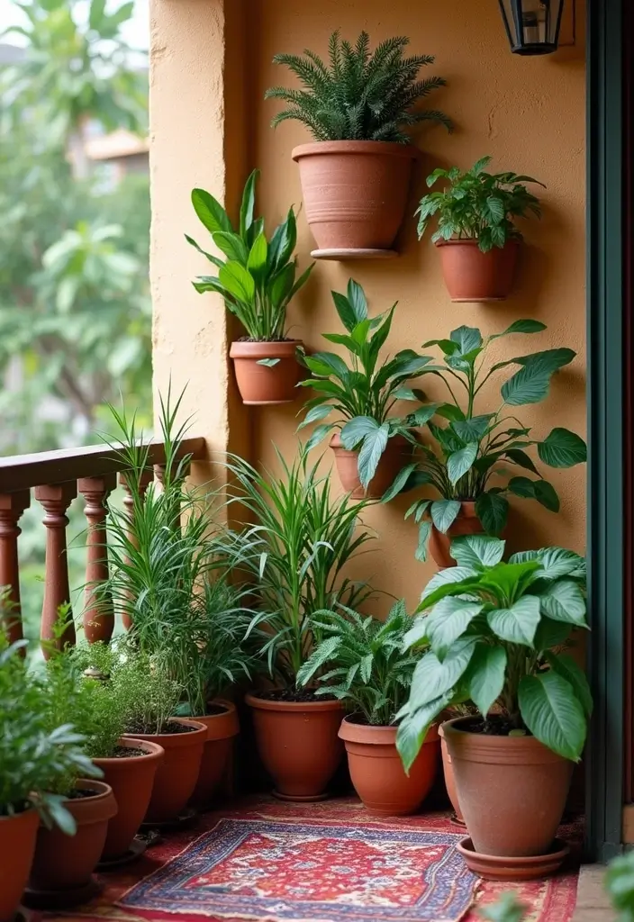 25 Indian Balcony Decor Ideas That Blend Tradition and Style 2 25 Indian Balcony Decor Ideas That Blend Tradition and Style - 2. Indoor Plants for a Breath of Fresh Air