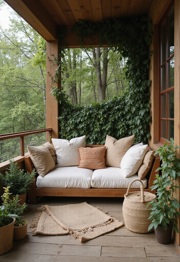 25 Indian Balcony Decor Ideas That Blend Tradition and Style 20 25 Indian Balcony Decor Ideas That Blend Tradition and Style - 20. Engaging Textures with Layering