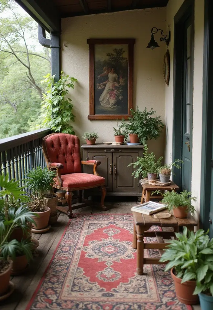 25 Indian Balcony Decor Ideas That Blend Tradition and Style 21 25 Indian Balcony Decor Ideas That Blend Tradition and Style - 21. Personalized Touches with Family Heirlooms