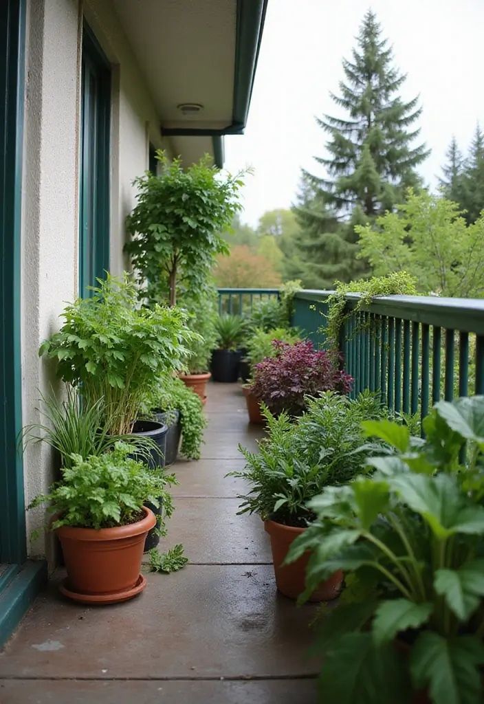 25 Long Narrow Balcony Inspirations That Maximize Every Inch 10 25 Long Narrow Balcony Inspirations That Maximize Every Inch - 10. Balcony Herb Gardens