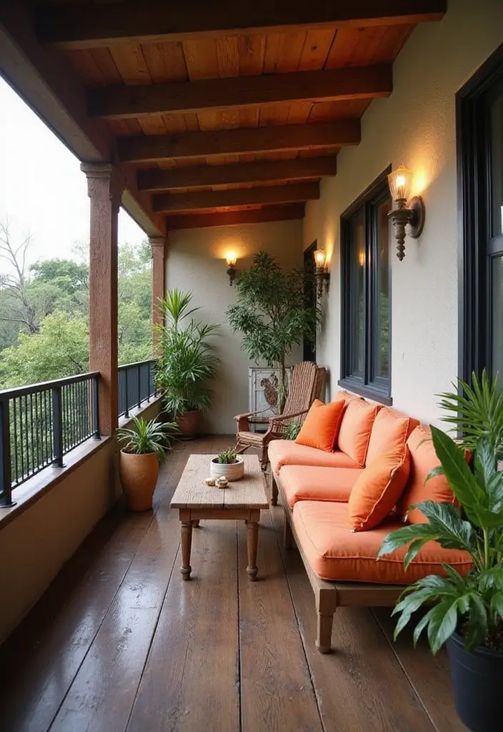 25 Long Narrow Balcony Inspirations That Maximize Every Inch 2 25 Long Narrow Balcony Inspirations That Maximize Every Inch - 2. Cozy Nook with a View