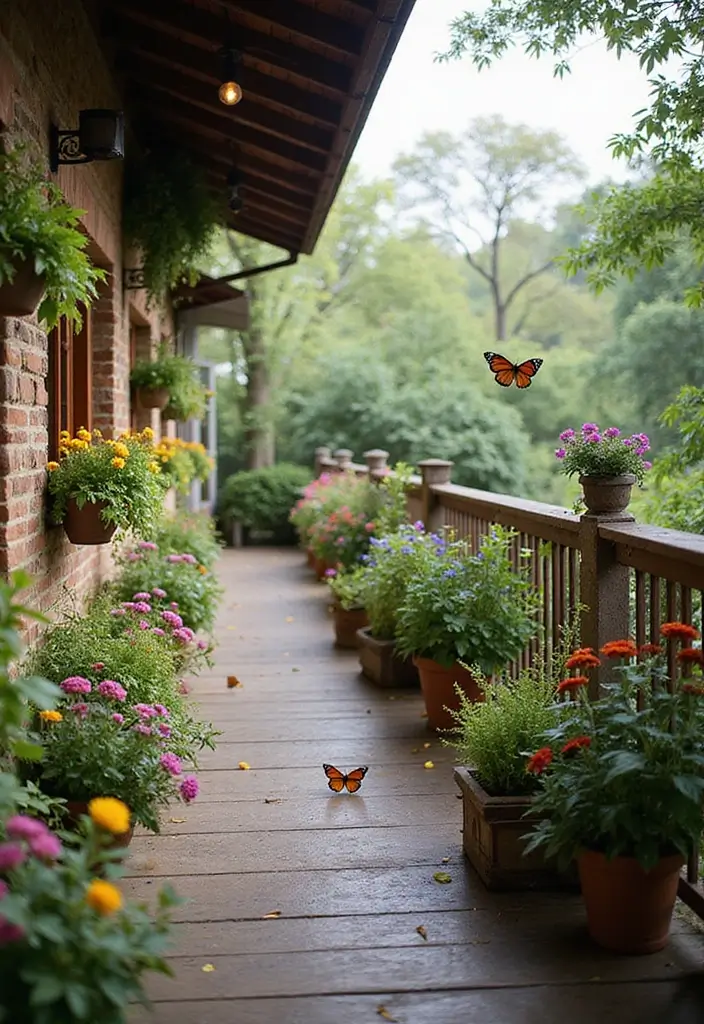 25 Long Narrow Balcony Inspirations That Maximize Every Inch 20 25 Long Narrow Balcony Inspirations That Maximize Every Inch - 20. Butterfly Gardens