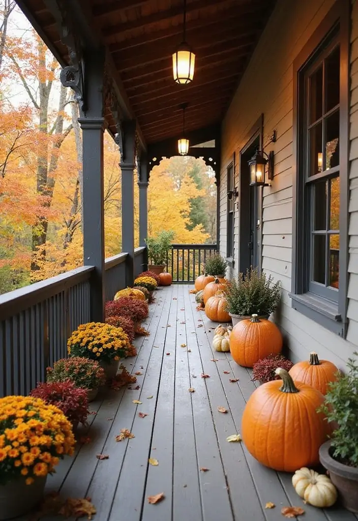25 Long Narrow Balcony Inspirations That Maximize Every Inch 23 25 Long Narrow Balcony Inspirations That Maximize Every Inch - 23. Seasonal Decor