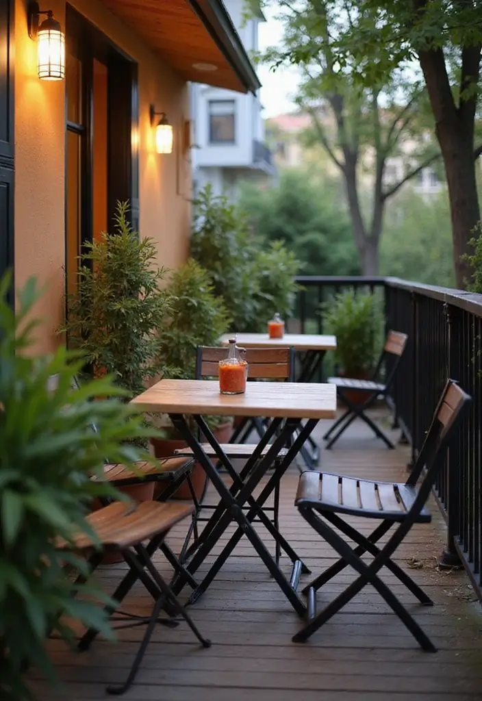 25 Long Narrow Balcony Inspirations That Maximize Every Inch 5 25 Long Narrow Balcony Inspirations That Maximize Every Inch - 5. Outdoor Dining Delight
