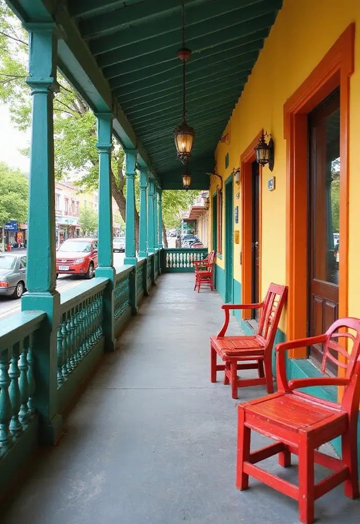 25 Long Narrow Balcony Inspirations That Maximize Every Inch 6 25 Long Narrow Balcony Inspirations That Maximize Every Inch - 6. A Pop of Color with Paint