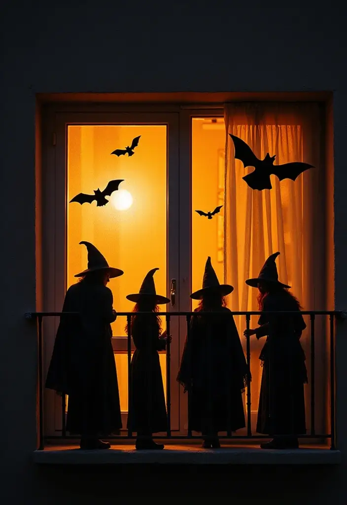 27 Apartment Balcony Halloween Decor Ideas That Feel Spooky and Fun 17 27 Apartment Balcony Halloween Decor Ideas That Feel Spooky and Fun - 17. Scary Silhouettes