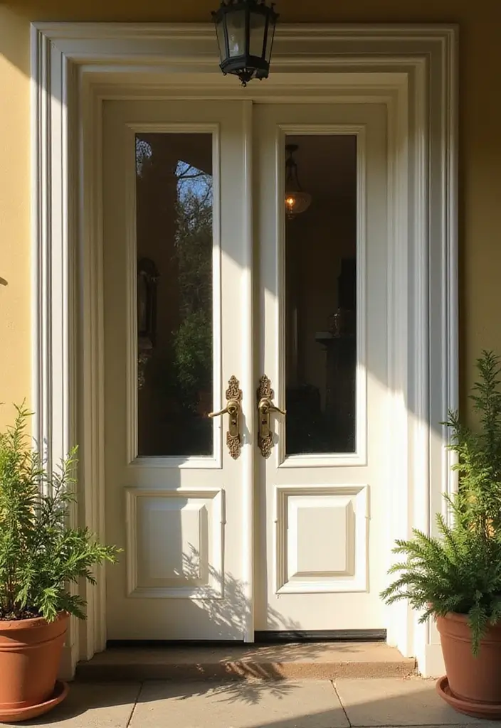 27 Balcony Door Designs That Make a Stylish Entrance 1 27 Balcony Door Designs That Make a Stylish Entrance - 1. Classic French Doors