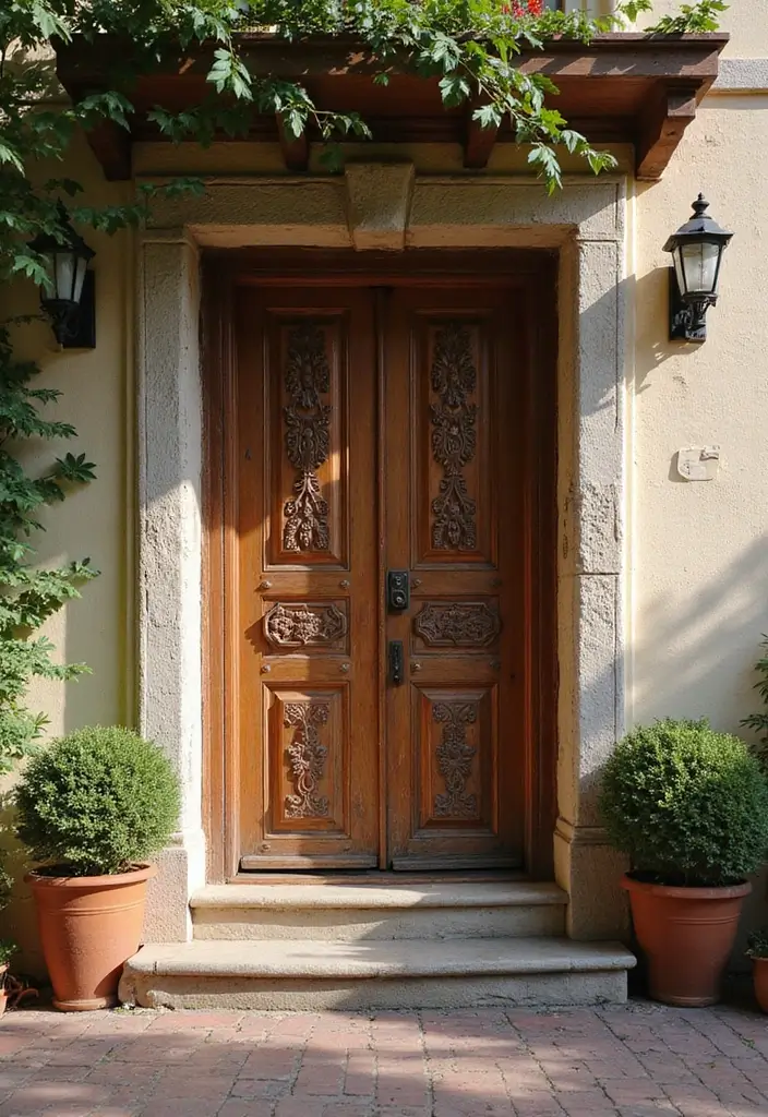 27 Balcony Door Designs That Make a Stylish Entrance 13 27 Balcony Door Designs That Make a Stylish Entrance - 13. Vintage Style Doors