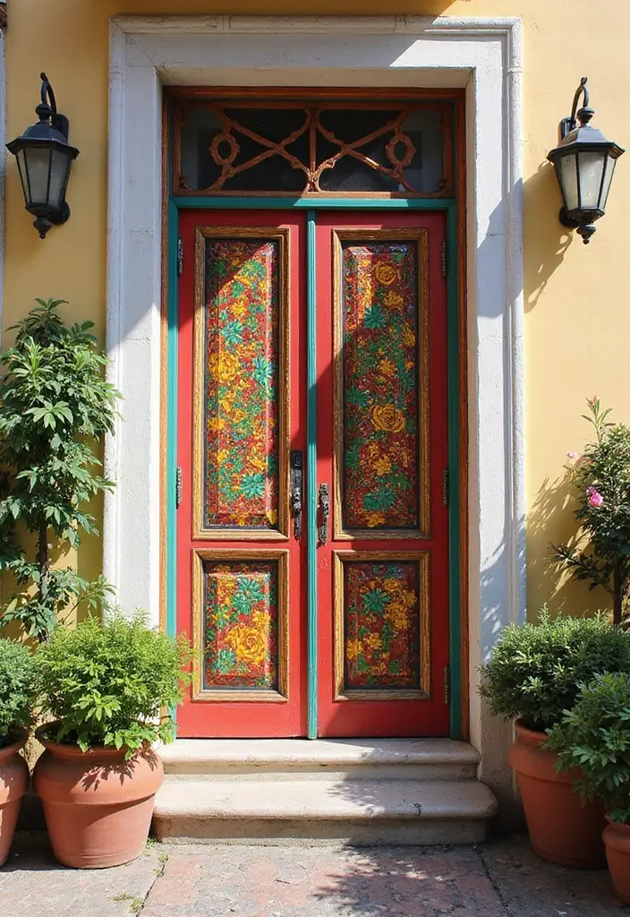 27 Balcony Door Designs That Make a Stylish Entrance 18 27 Balcony Door Designs That Make a Stylish Entrance - 18. Artistic Door Styles