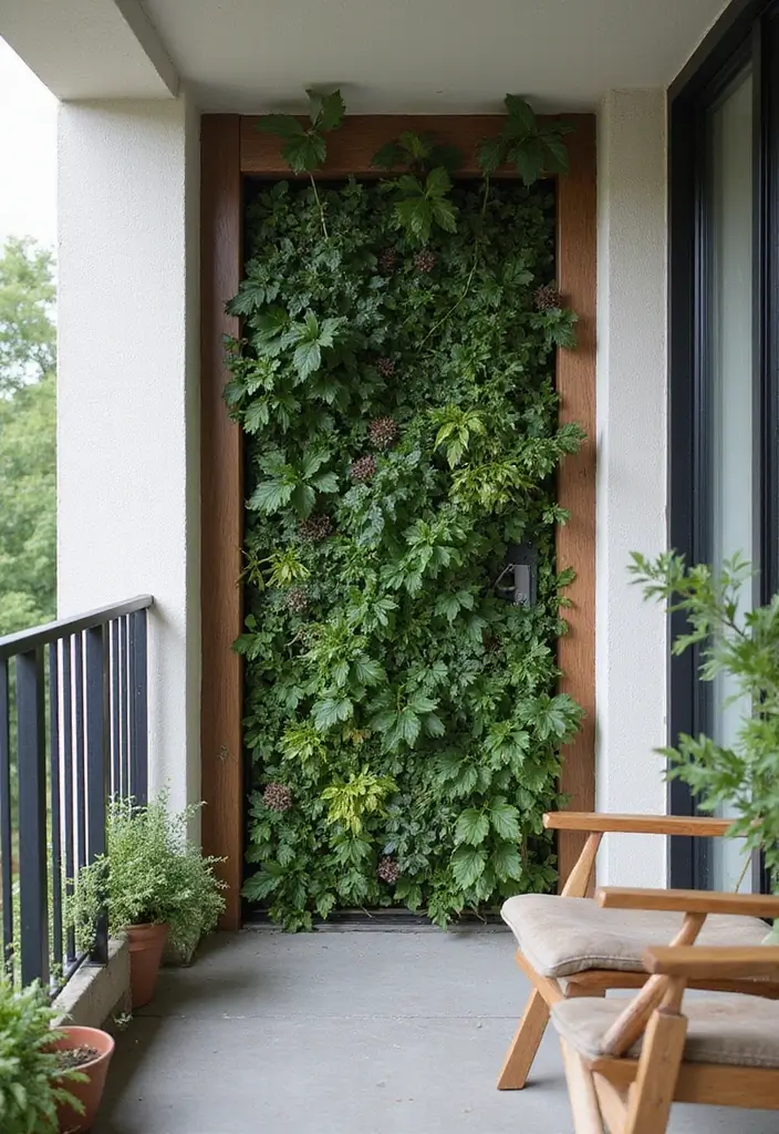 27 Balcony Door Designs That Make a Stylish Entrance 20 27 Balcony Door Designs That Make a Stylish Entrance - 20. Vertical Garden Doors