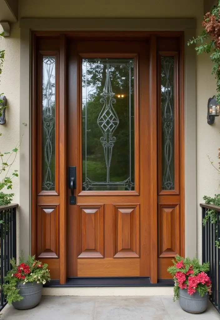 27 Balcony Door Designs That Make a Stylish Entrance 22 27 Balcony Door Designs That Make a Stylish Entrance - 22. Custom Glass and Wood Combinations