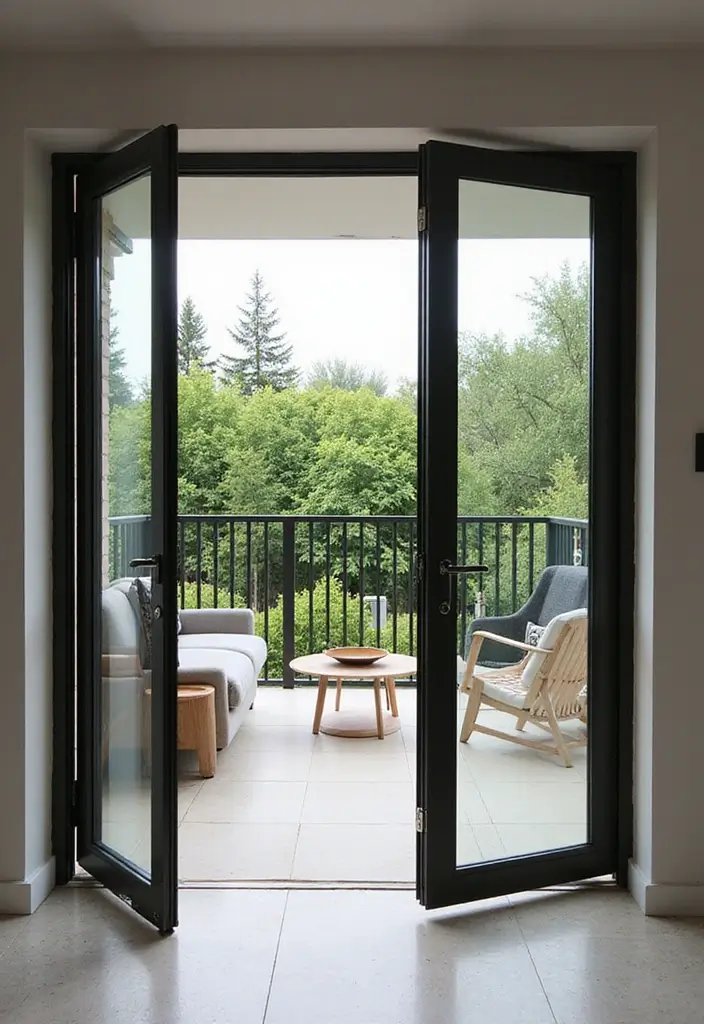 27 Balcony Door Designs That Make a Stylish Entrance 3 27 Balcony Door Designs That Make a Stylish Entrance - 3. Bi-Fold Doors