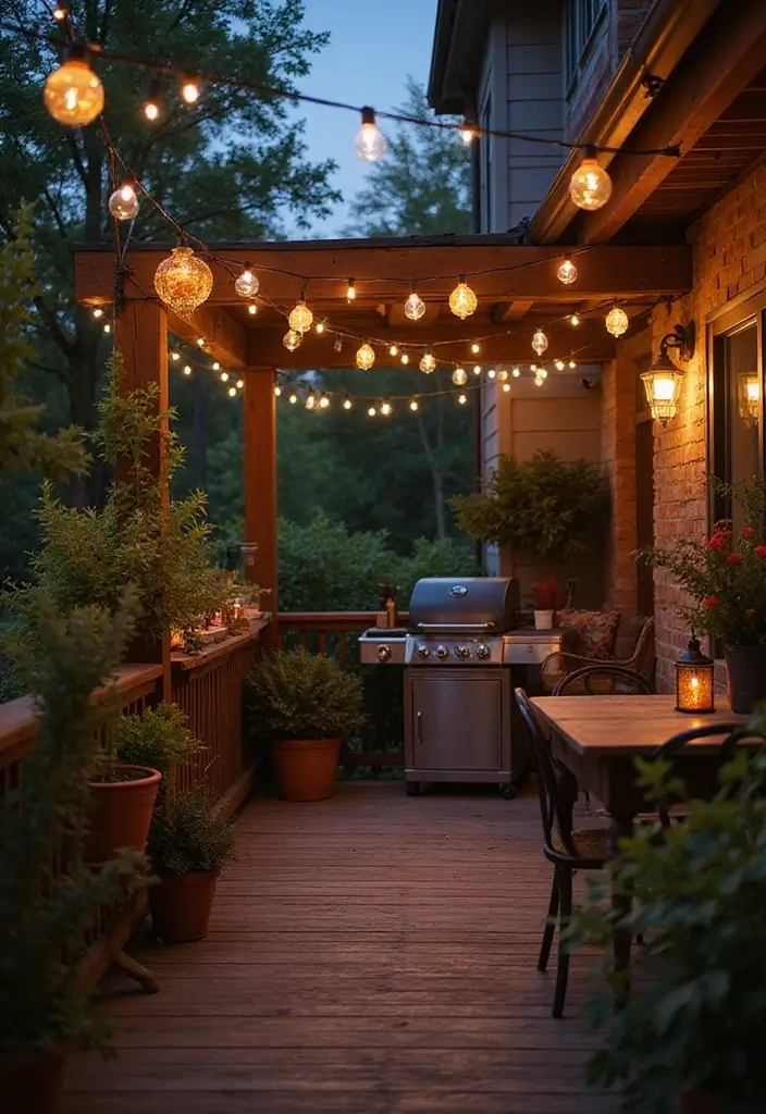 27 Balcony Grill Design Ideas That Look Modern and Safe 19 27 Balcony Grill Design Ideas That Look Modern and Safe - 19. Outdoor Grilling Lighting