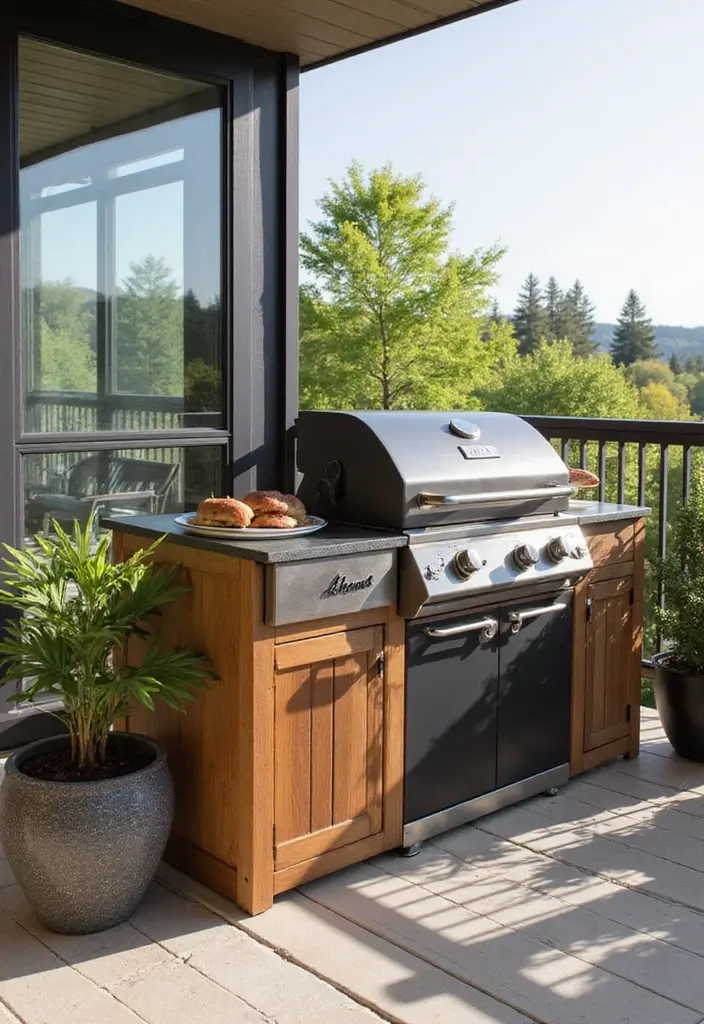 27 Balcony Grill Design Ideas That Look Modern and Safe 21 27 Balcony Grill Design Ideas That Look Modern and Safe - 21. Customizable Grill Stations
