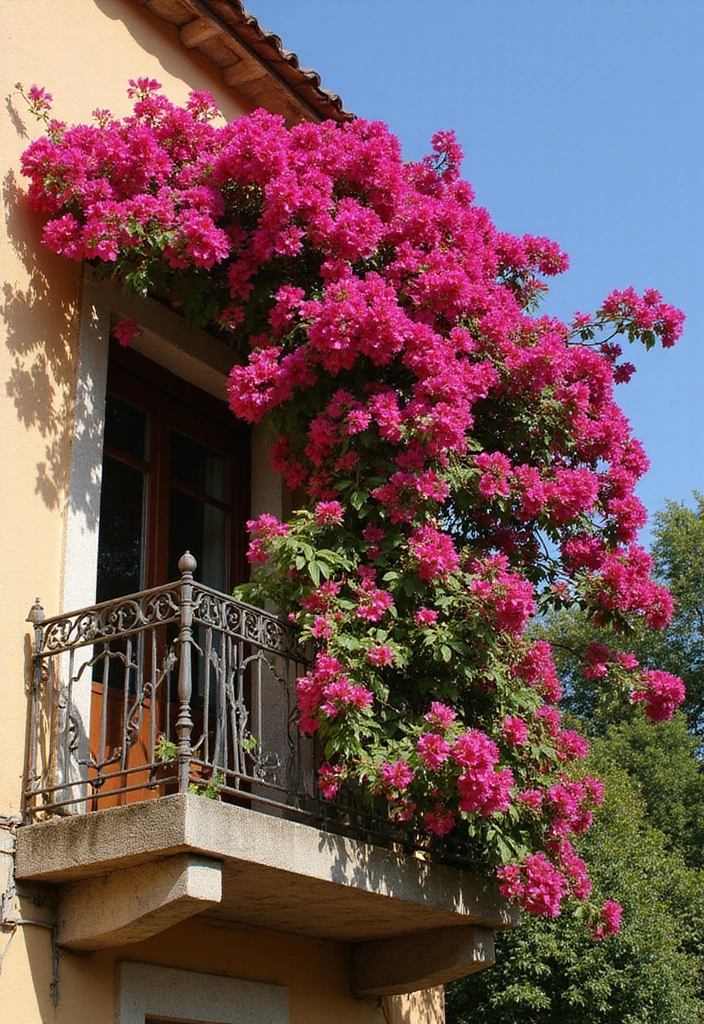 27 Balcony Inspiration Ideas That Instantly Upgrade Your Space 16 27 Balcony Inspiration Ideas That Instantly Upgrade Your Space - 16. Relaxing Bougainvillea