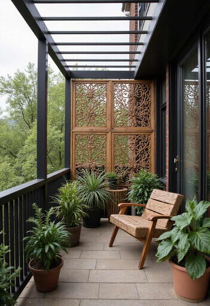 27 Balcony Inspiration Ideas That Instantly Upgrade Your Space 27 27 Balcony Inspiration Ideas That Instantly Upgrade Your Space - 27. Decorative Screens