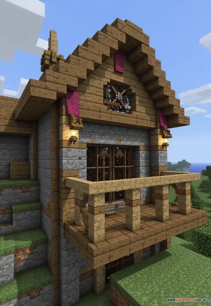 27 Balcony Minecraft Builds That Spark Creativity 10 27 Balcony Minecraft Builds That Spark Creativity - 10. Themed Character Balconies