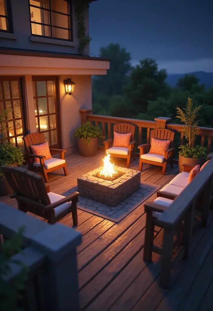 27 Balcony Minecraft Builds That Spark Creativity 12 27 Balcony Minecraft Builds That Spark Creativity - 12. Balcony with a Fire Pit
