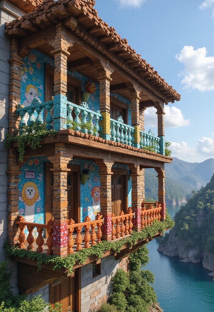 27 Balcony Minecraft Builds That Spark Creativity 13 27 Balcony Minecraft Builds That Spark Creativity - 13. Artistic Balconies