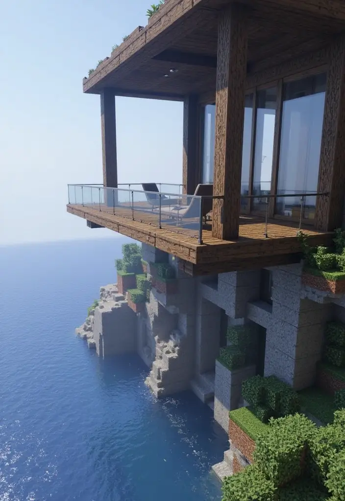 27 Balcony Minecraft Builds That Spark Creativity 16 27 Balcony Minecraft Builds That Spark Creativity - 16. Overhanging Balconies
