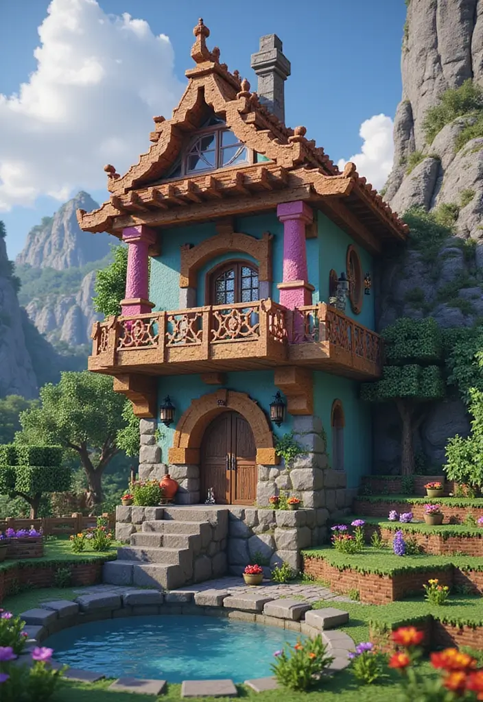 27 Balcony Minecraft Builds That Spark Creativity 19 27 Balcony Minecraft Builds That Spark Creativity - 19. Fantasy Themed Balconies