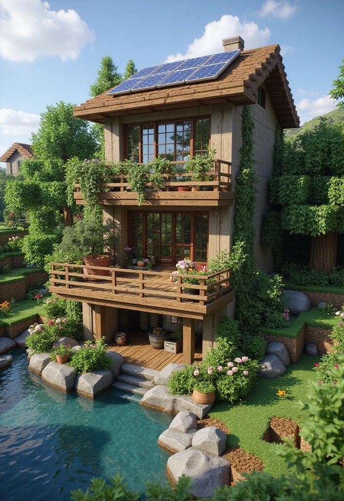 27 Balcony Minecraft Builds That Spark Creativity 27 27 Balcony Minecraft Builds That Spark Creativity - 27. Sustainable Balconies